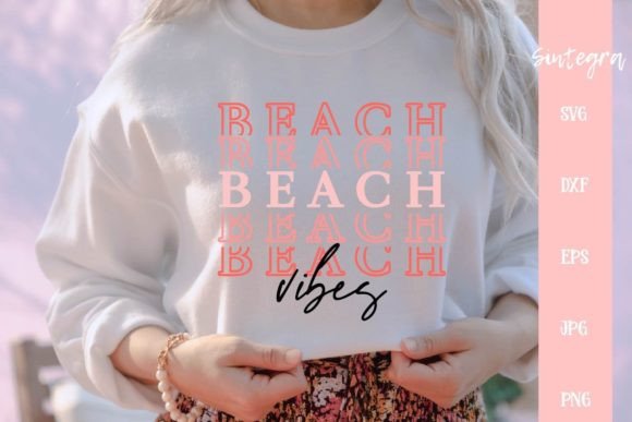 Beach Vibes Cut File SVG for Crafts and Graphics