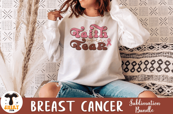 Breast Cancer SVG Design Faith over Fear for Crafts and Graphics