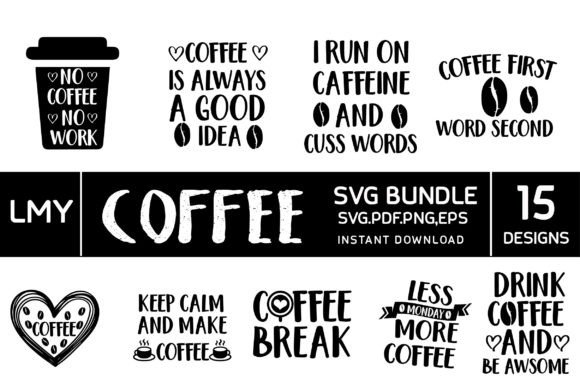 Coffee SVG Bundle for Crafts and Graphics