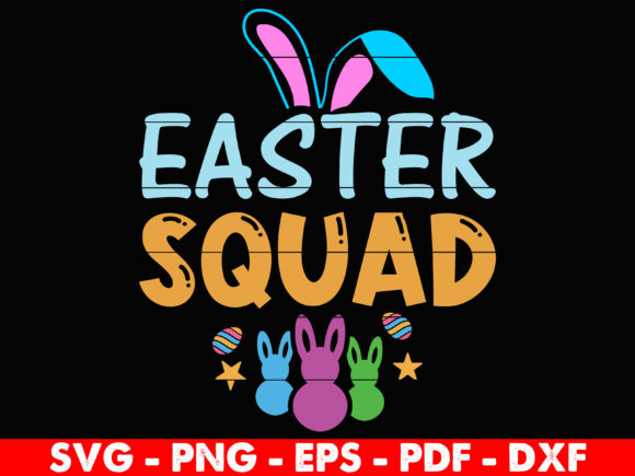Cute Easter Squad Svg Kids Happy Crew for Graphics and Crafts