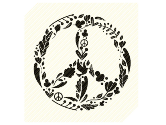 Peace Symbol Peace Sign Graphic for Crafts and Graphics