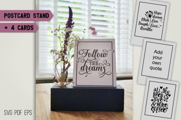 Postcard Stand: A Creative Graphic Asset for Crafts and Branding