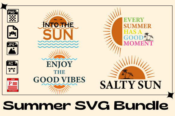 Summer Quotes Graphics for Crafts and Creative Projects
