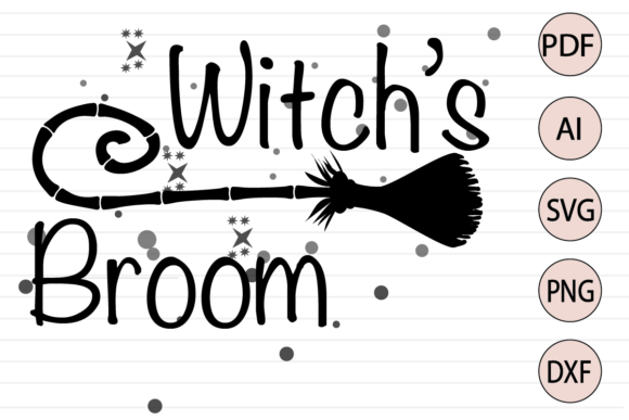 Witch's Broom SVG for Crafts and Graphics